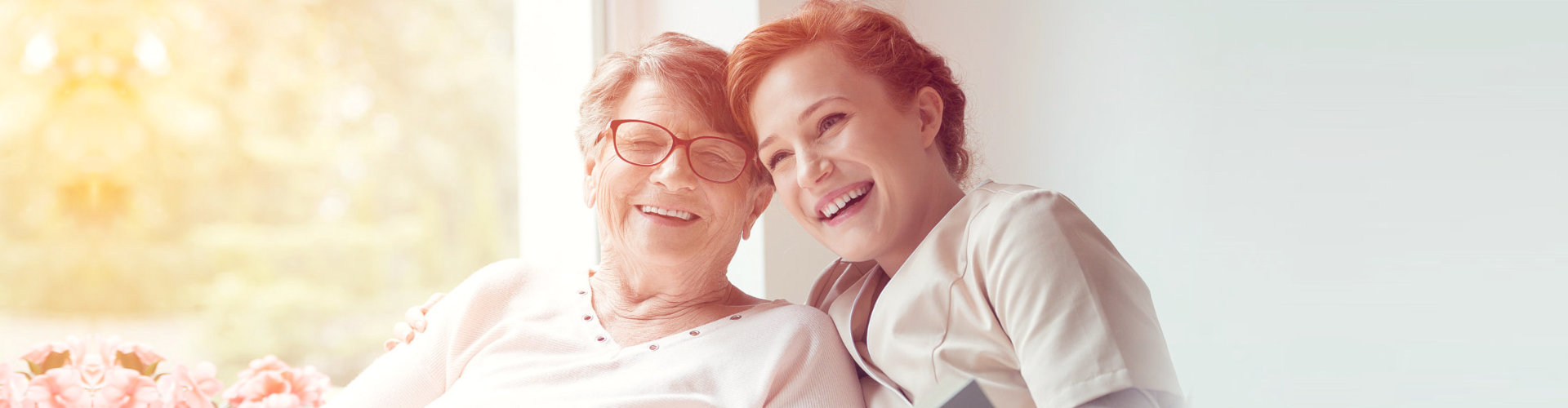 two happy women