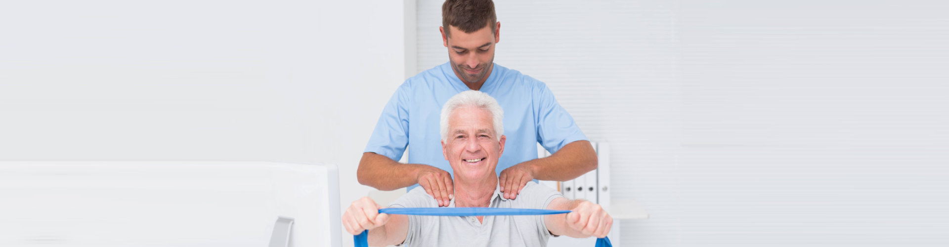 two men exercising